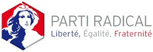 Logo du Parti Radical. Liberté, égalité, fraternité